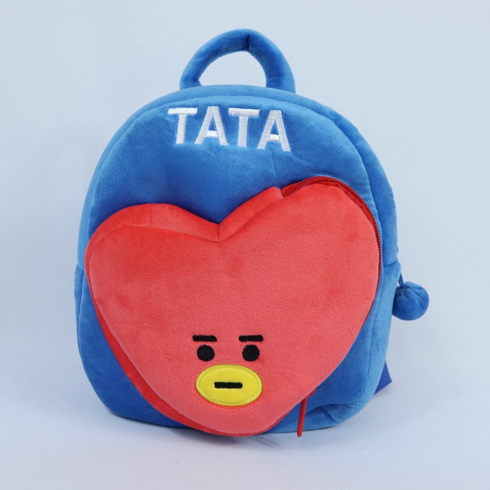 BT21 Tata Plush Backpack Bag Blue Red Heart Character Bag BTS‎ Line Friends